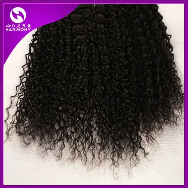 Extensiones de cabello malasio Trama doble Tejido de cabello rizado rizado sin procesar Mezcla de cabello rizado peruano longitud 8 