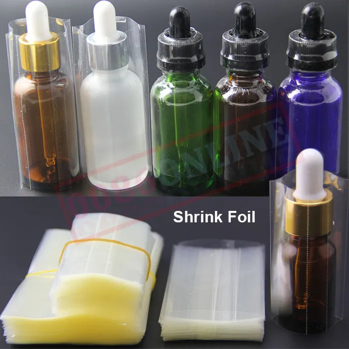 PVC Heat Shrink Wrap Film For 30ml E Liquid Glass Dropper Bottles