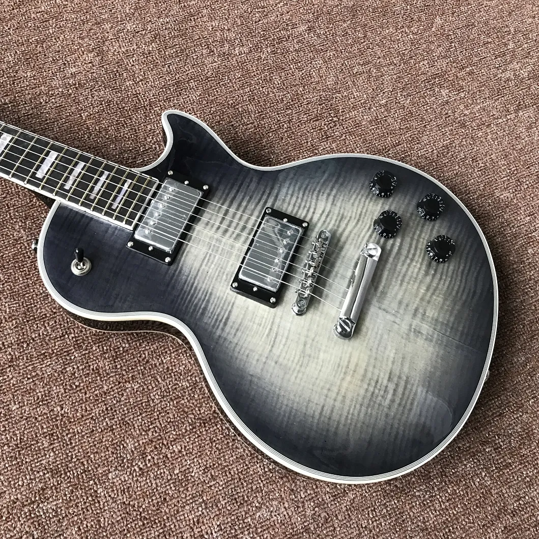 Neue Black Burst Color Custom Shop E-Gitarre mit Chrom-Hardware, hochwertige, heiß verkaufte chinesische Gitarre