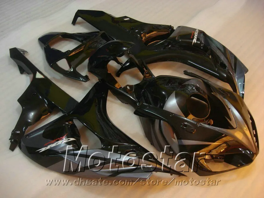 Carcaças de alto grau de moldagem por injeção definido para HONDA 2006 2007 CBR1000RR 06 07 CBR 1000 RR kit de carenagem de plástico preto prata AQ32