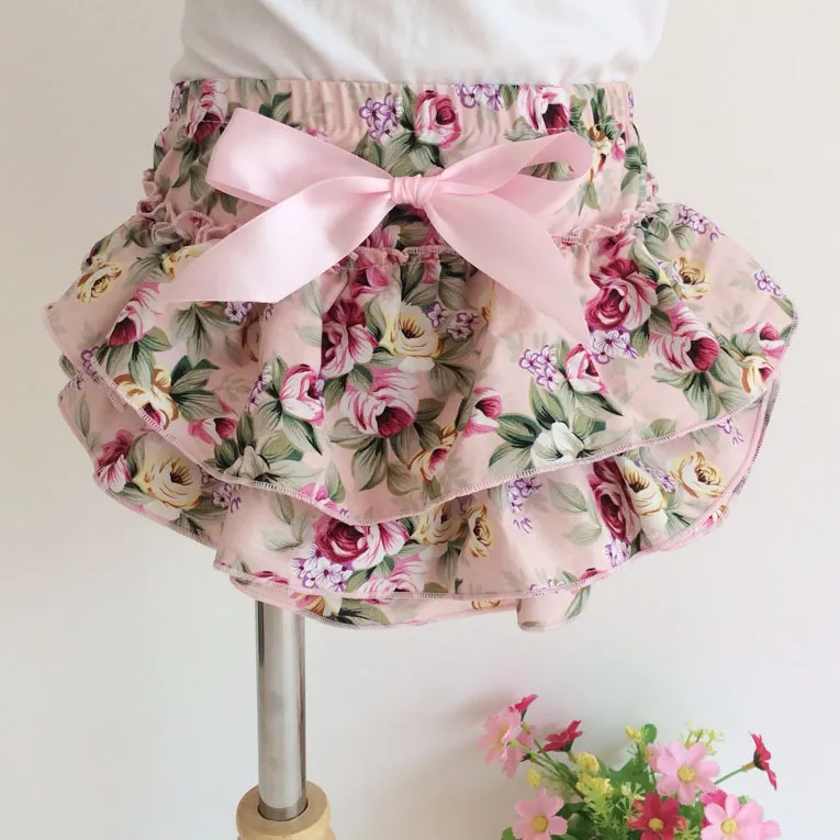 Verano Infantil Niños Niños Pequeños Bebé Floral Impreso Algodón Bloomers Shorts Niñas PP Pantalones Bowknot Diadema Niños Trajes 5291863