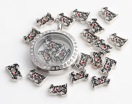 20st / mycket för evigt Familjebrev DIY Flytande Locket Charms Tillbehör Passa för magnetisk glas Living Locket