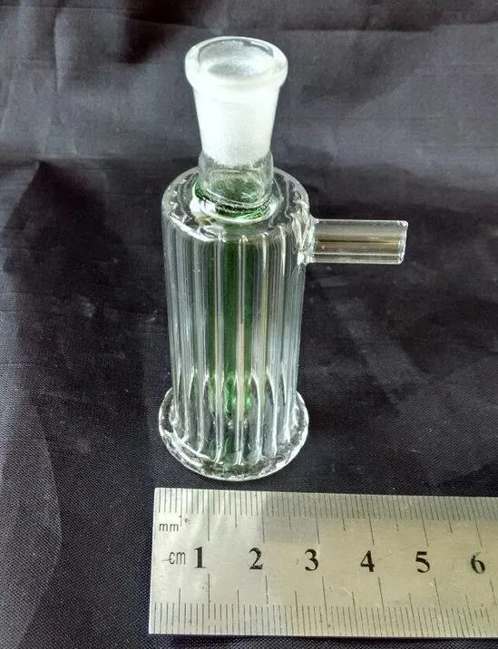 Gratis frakt grossister Nya polygonala kant mini glas vattenpipa / glas bong, hög 8 cm, färg slumpmässig leverans