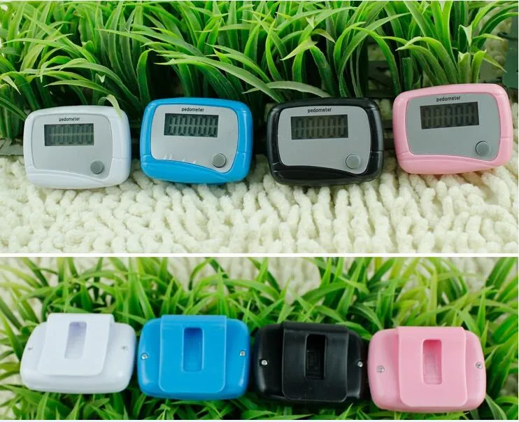 100 sztuk Elektroniczny Mini Cyfrowy ekran LCD Krok Krokomierz Clip-On Styl Walking Calorie Fitness Timer Mix Color