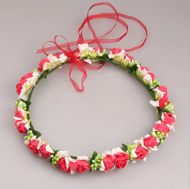 Bride Bohemian Flowers Headband Festival Wedding Floral Garland Hair Band Headwear Hair Accessories for Women Whole 20159644377