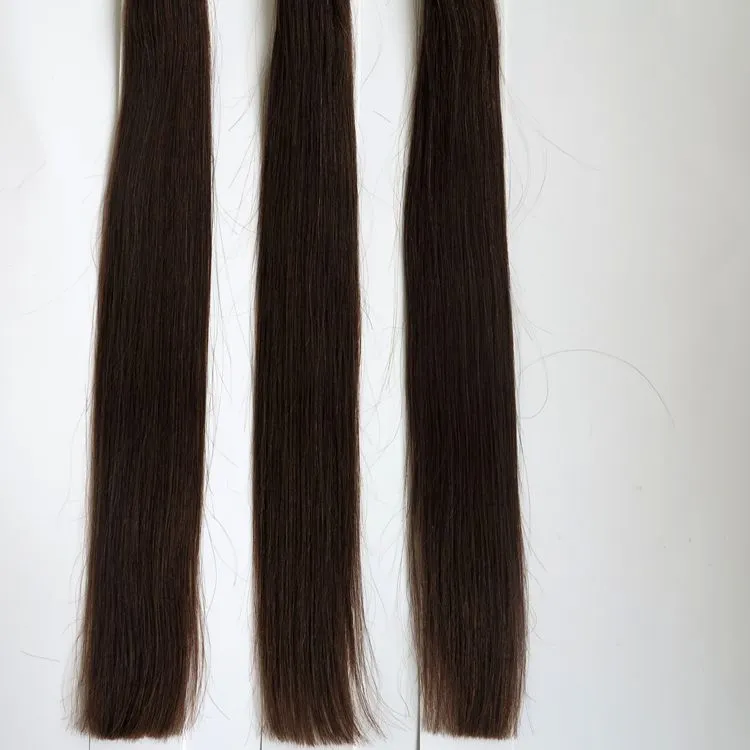 50g 50 Tellerinin Ön gümrük Tırnak U İpucu İnsan Saç Uzantıları 18 20 22 24 inç # 4 / Koyu Kahverengi Brezilyalı Hint saç en kaliteli