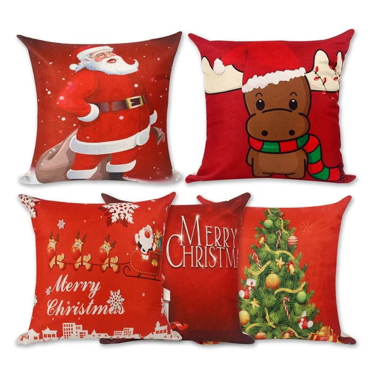 4545 cm Baule d'oreiller décorations de Noël pour la maison Santa Clause Christmas Coton Coussin de coton Cover Home Decor7662691