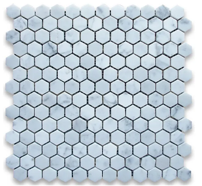 1 дюйма плитка Италия Bianco Carrarra белая мраморная плитка шестиугольник мозаика плитка настенные сетки мраморные плитки длинные последняя красота мода домашний декор