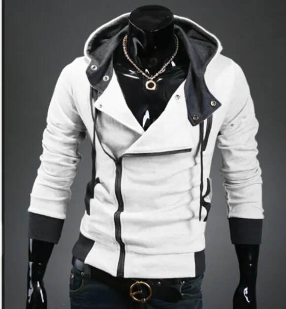 Dorp Frakt Ny Assassin's Creed 3 Desmond Miles Hoodie Top Coat Jacket Cosplay Kostym, Assassins Creed Style Hooded Fleece Jacket, @dds