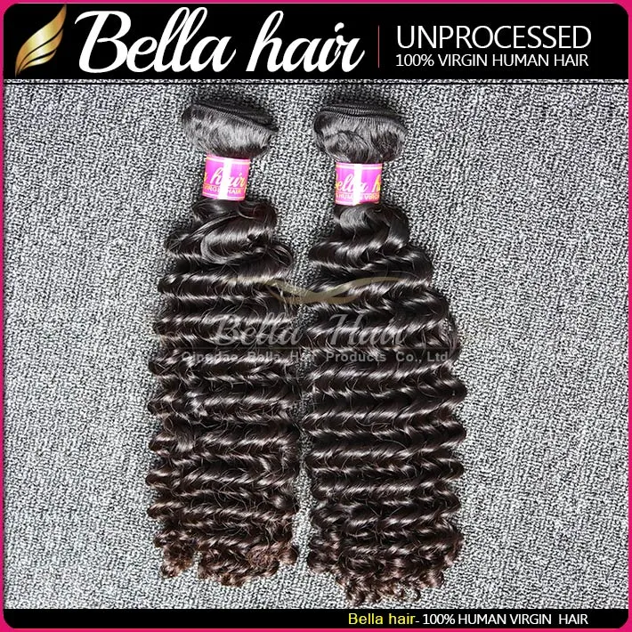 8a Human Hair Bundles lot obearbetade brasilianska djupa vågvågiga hårstråförlängningar fulla huvudet starkt vävning julenenchina6156851