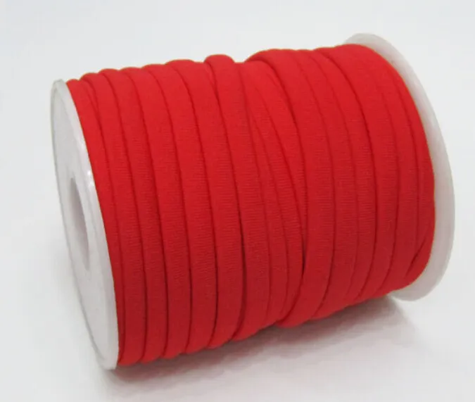 5mm 20m / rad Elastisk Lycra Cord Stitched Round Lycra Cord Lycra Strip för halskace och armband