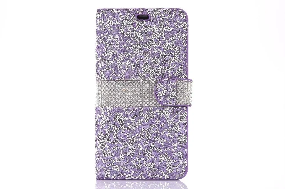 Dla iPhone 8 X Portfel Diamond Case iPhone 6 7 Plus Case Bling Bling Case Crystal PU Skórzany Slot Card Opp Torba