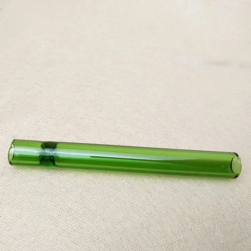 Dégustateur en verre One Hitter Pipe Fumer Chauves-souris Simple Pipe À Main 4 pouces Pipes Portanle Colorées Rose Bleu Vert pour Fumeur en déplacement