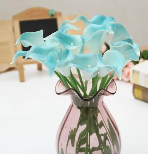 Fiore di simulazione Pu Mini Calla fiore decorazione floreale all'ingrosso maniglia ramo singolo