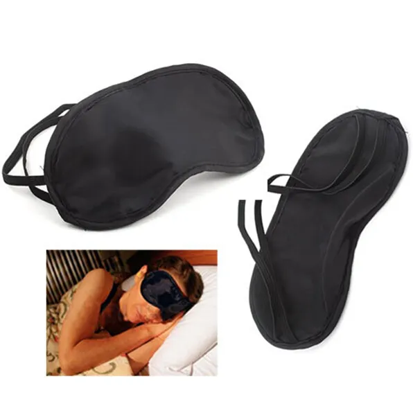 Portable Soft Travel Sleep Rest Aid Máscara para los ojos Cubierta Parche para los ojos Máscara para dormir Sombra negra Parche para los ojos con los ojos vendados