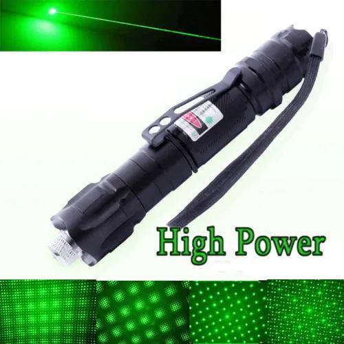 Hot New Power Militär 5 miles 532nm Green Laser Pointer Pen synlig stråle Lazer med Star Cap Gratis frakt