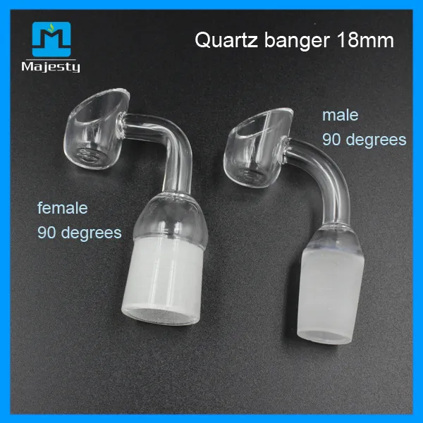 2015 10mm 14mm 18mm Quartz Banger Femelle Mâle 45 ou 90 Degrés Quartz Banger Pour Des Plateaux D'huile En Verre