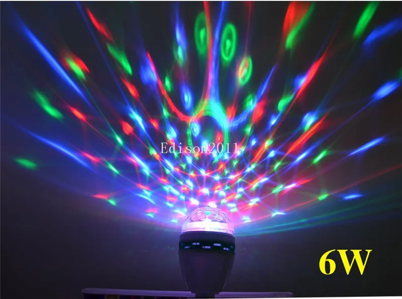 LED Mini E27 3W Party Light Disco Stage Lighting RGB Colorful Rotating lamp Magic Ball Bulb