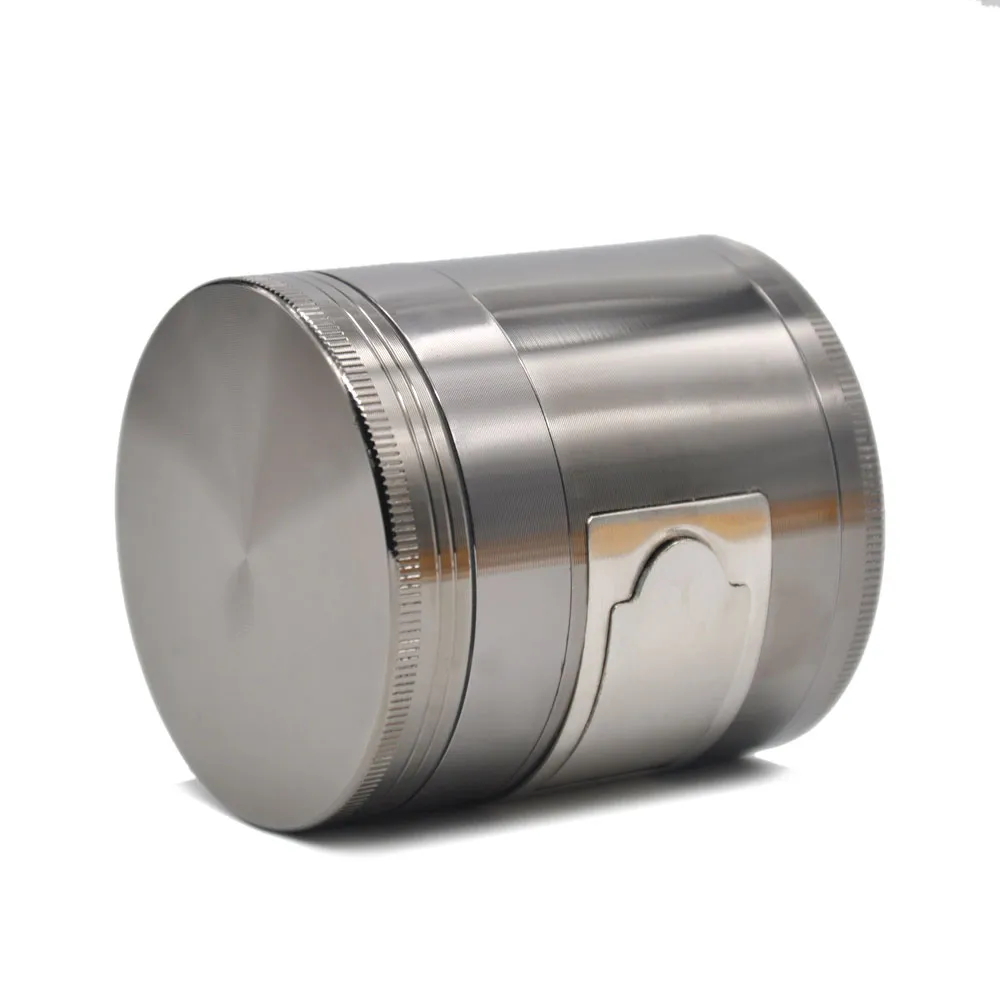 Anpassa Aluminium Metal Grinder Dia 63 / 56mm 4 Layer Tobacco Herb Grinder Spice Crusher Rökning Tillbehör kan göra din logotyp