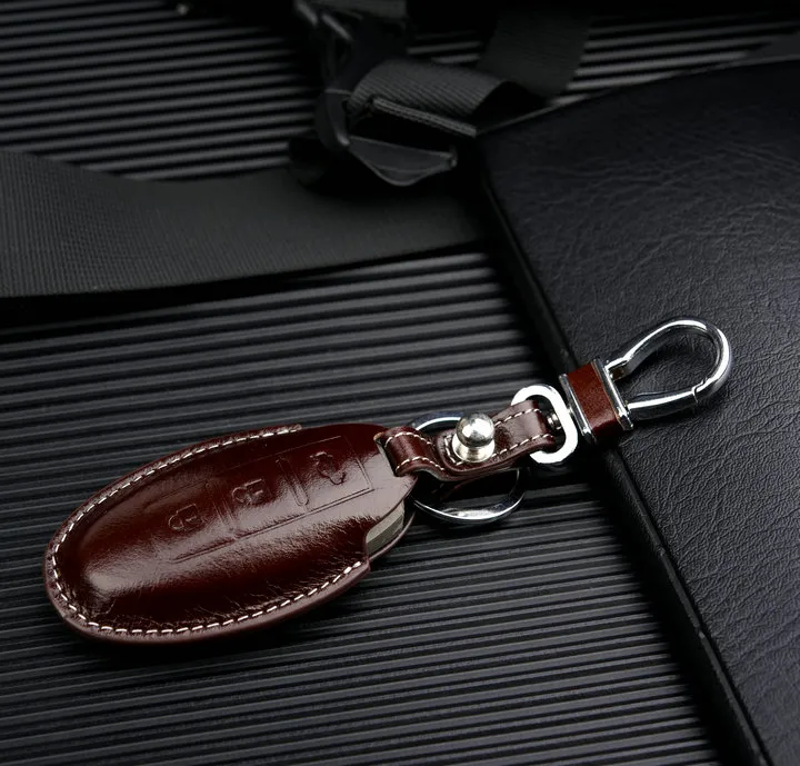 Leather Car Key Cover for Infiniti Q50 Q70 Q60 M35 FX etc for Nissan Rogue X-Trail Altima Tiida Sylphy Qashqai Key Holder Case