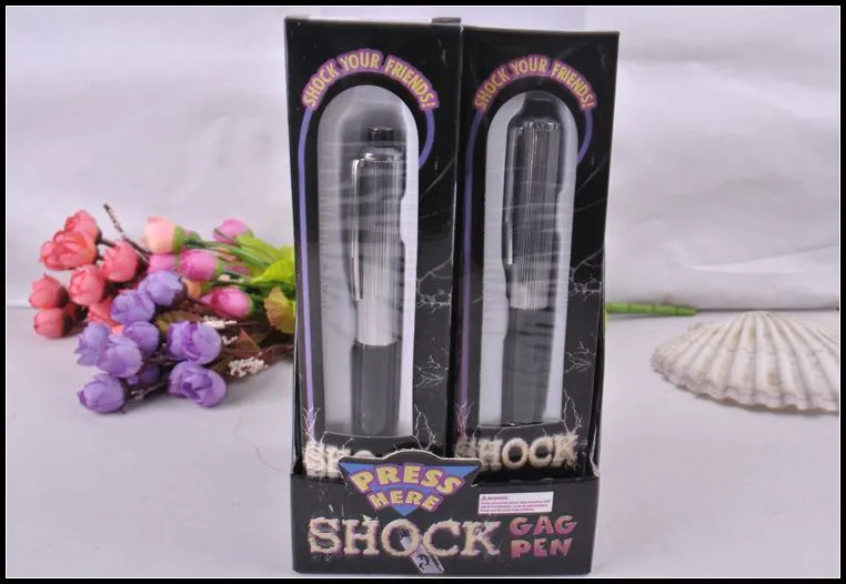 PrettyBaby April Fools 'Day Trudny Zabawki Elektryczne Metalowe Szok Pier Prank Joke Shock Gag Pen Funny Toy Prezent 2 Różne pakiety PT0209 #