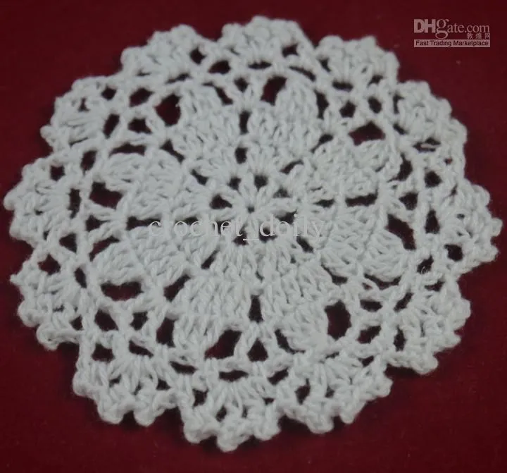 Whole 100 cotton hand made crochet doily table cloth 6 designs custom wedding decoration crochet applique LOT ZJ0014986865