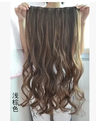 ヘアエクステンションの優れた品質の超長クリップ合成髪の巻き毛の厚い1ピースフルヘッドのための高品質4056611