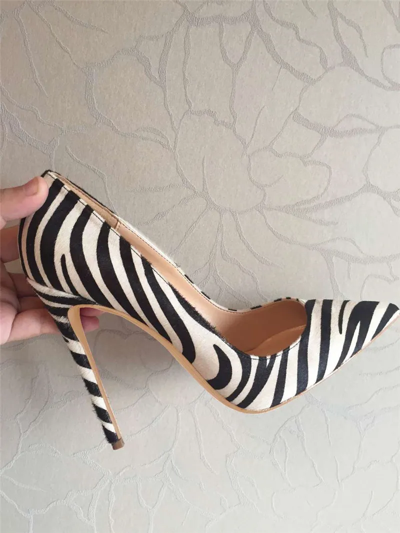 OFFICE Harlem Pointed Court Stiletto High Heels Zebra Leather - High Heels