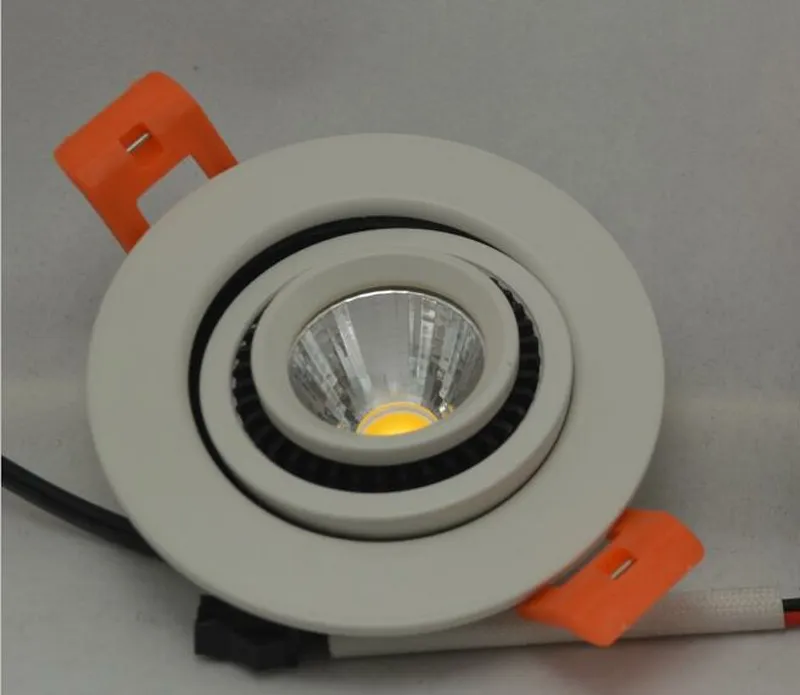 COB 3W 5w Faretto da incasso a led dimmerabile Faretto da incasso a led rotante a 360 gradi ac85-265V plafoniera a led la decorazione di interni