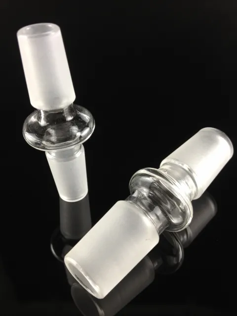 Bong düz erkek ila erkek cam nargiler adaptörü cam su borusu farklı eklem boyutu 101418