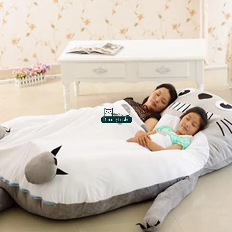 Dorimytrader 200cm x 160 cm Japan anime zitzak zacht pluche totoro bed tapijt tatami matras sofa 2 modellen mooie cadeau dy603275991178