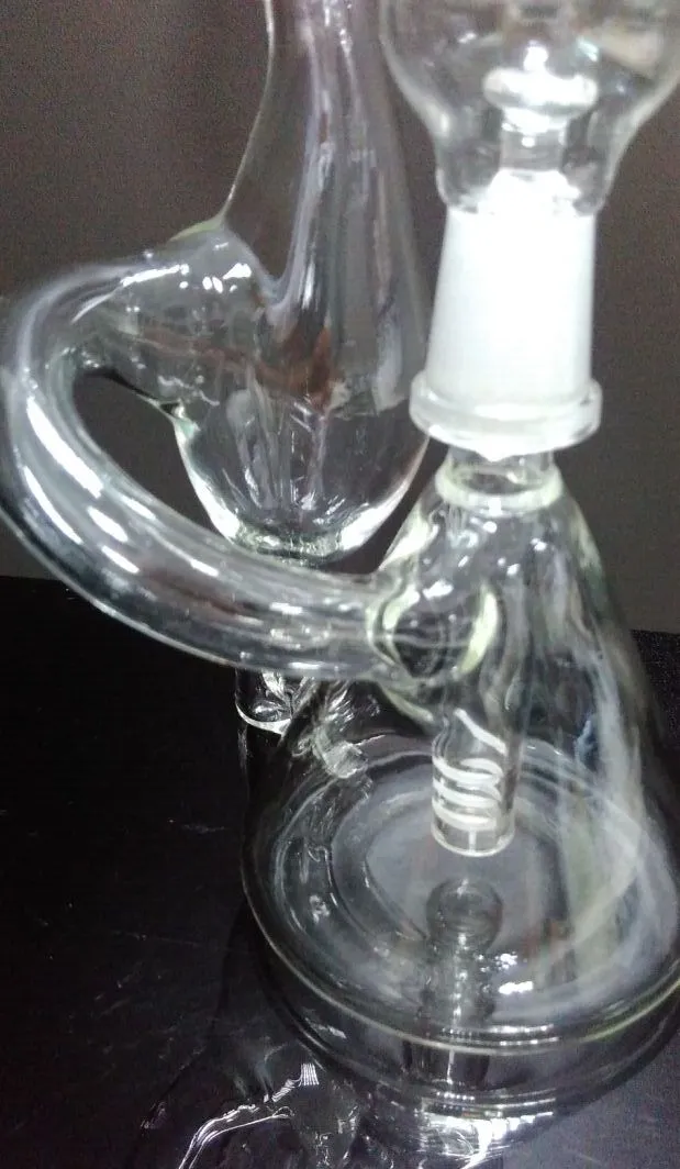 Mini Beaker Recycler Glass Bong Hand Blown Unique Design Small Water Pipe 6 inch Oil Rig Bubbler Sale Delicate Appearance