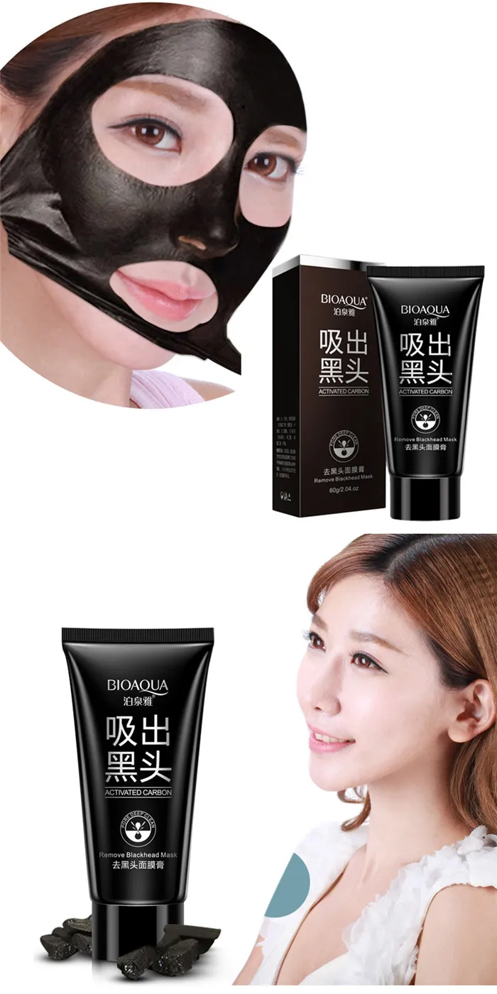 TOP Seller BIOAQUA Remove Blackhead Mask Mud Black Mask Cream Cosmetic