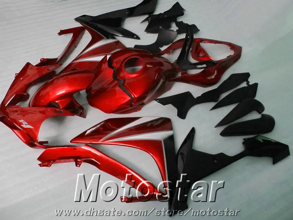 NEW Fairings for YAMAHA YZF R1 2007 2008 red black motorcycle fairing kits YZF-R1 07 08 ER13 + 7 gifts