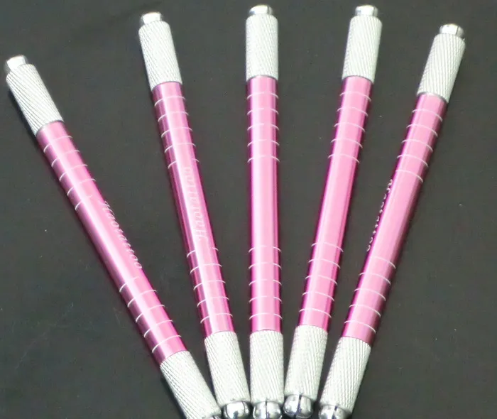 Manual Cosmetic Tattoo Eyebrow Pink Pen Machine For Permanent Makeup Wholeseale Both side can be used