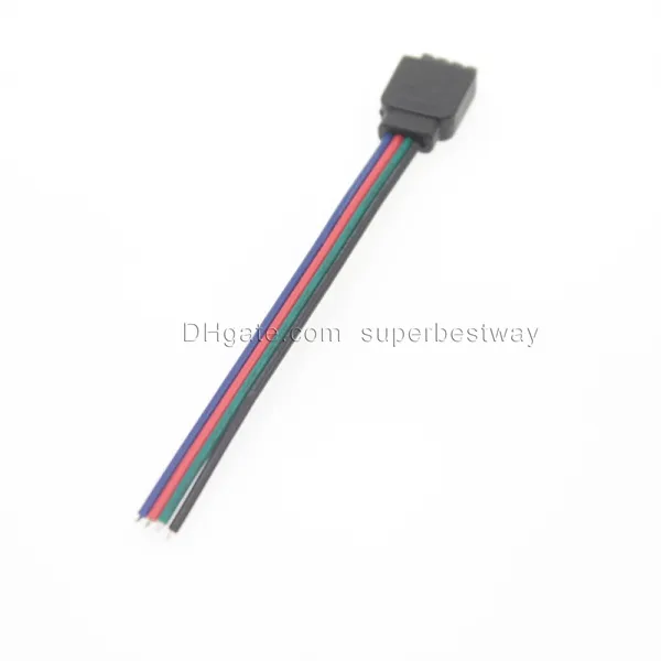 4-pin güç Hattı Konektörü 3528 5050 RGB Led Şerit Işık Için 4 pin mini jack adaptörü kadın kablolu kablo kontaktör dhl ücretsiz kargo DT023