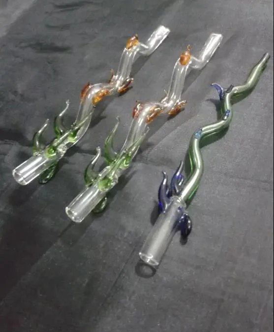Free shipping wholesale Hookah Accessories -160 mm color dragon shape glass suction nozzle, hookah fittings
