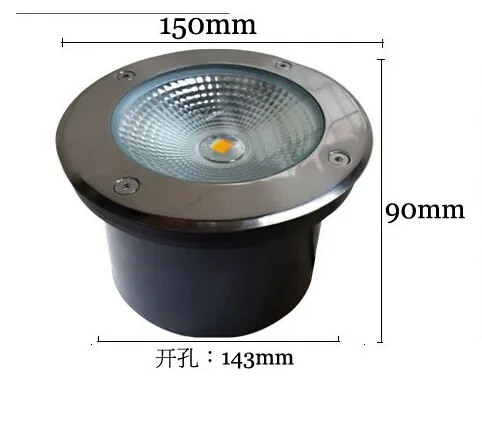 wyprzedaż 15W COB LED Podziemna lampa LED podziemny światła wodoodporna IP68 AC85V-265V CEROHS Ciepłe lub zimne białe
