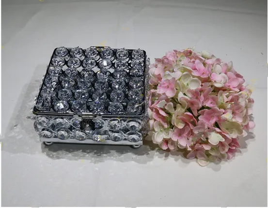 Crystal Beaded Jewelry Box for wedding decoration