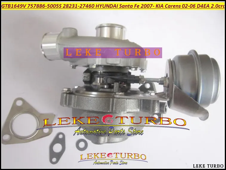 GTB1649V 757886-0005 757886 757886-5005S 28231-27460 Turbo turboladdare för Hyundai Santa Fe 2007-; För Kia Carens 02-06 D4ea d4ed d4ef 2.0l