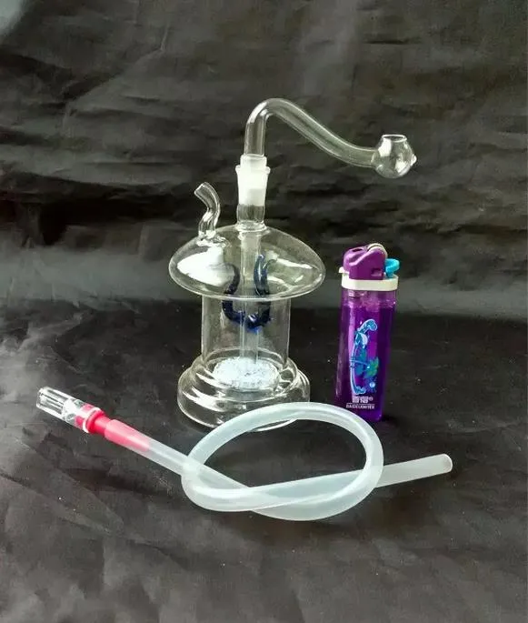 Frete grátis por atacado ----- 2016 novo cogumelo Hookah forma de vidro / vidro bong, cor de entrega aleatória, dando conjunto completo de acessórios, local