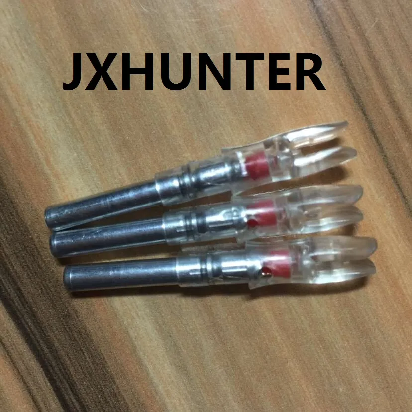 3PK high quality String-activated automatically lighted arrow nock arrow tails for ID 6.3mm hunting arrows red color