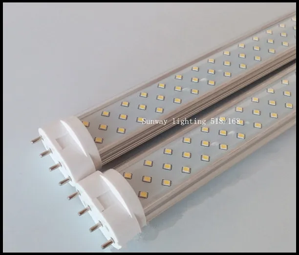 2G11 LED 10W 12W 15W 18W 22W LED-rör Dubbel sidor SMD2835 LED-fluorescerande ljus AC 85-265V UL DLC