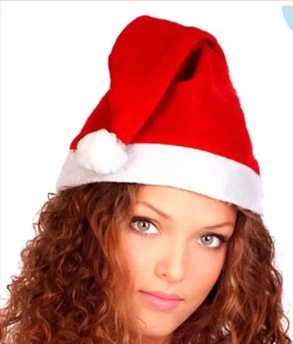 wholesale 1000 pcs décoration de Noël fête bonnet de noel bonnet rouge et blanc pour costume de père noël