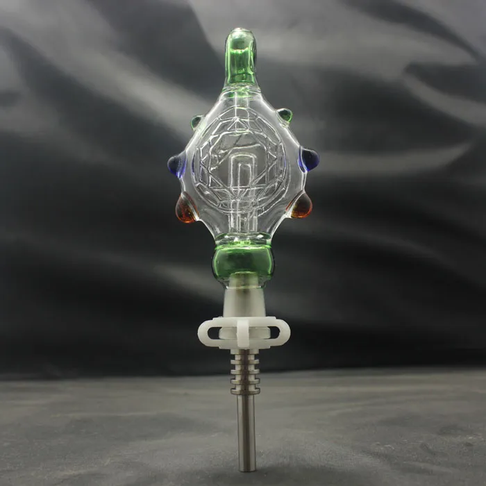 Collettore nettare indossabile Bong di vetro a sospensione a sospensione con un chiodo in titanio raffreddato ad unghie e tubo di concentrata a prova di concentrata a prova di colpa V3.0 Kit