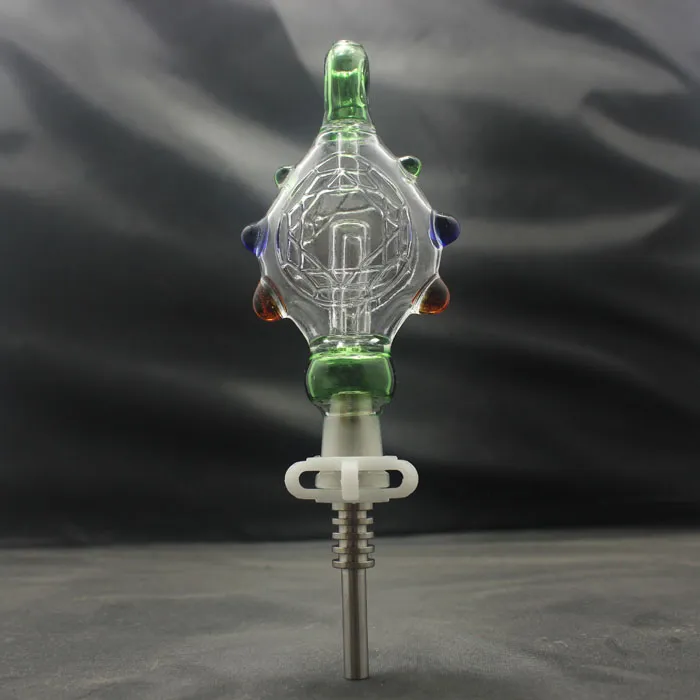 Wearable nectar collector perc hanger glazen bongs met titanium nagel wat gekoeld en spillproof concentraat pijp nectar collector v3.0 kit