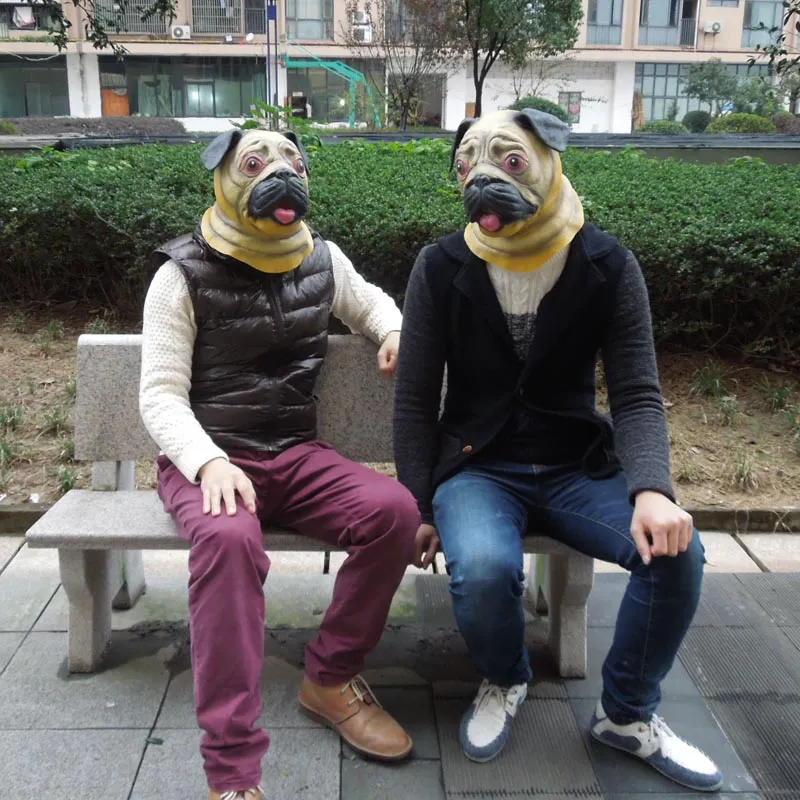 New Bulldog Latex Mask Full Head Animal Mask Cosplay Party Costume manufacturer sale 