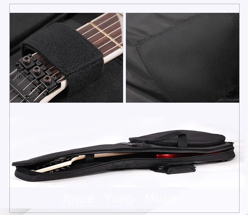 アストレアブラックエレクトリックギターバッグ600Dナイロンオックスフォード10mm厚いスポンジエレキギターソフトケースギグバッグ送料無料卸売