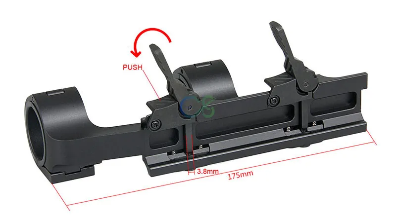 Nieuwe aankomst 6061 aluminium 25.4mm-30mm dubbele ring scope mount voor jachtsport CL24-0178