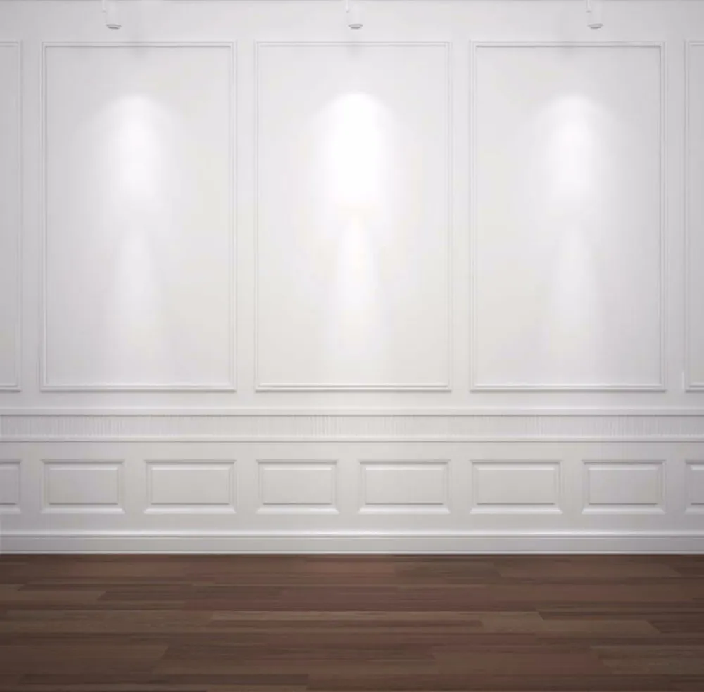 Pure White Wall Indoor Photography Backdrops With Lights Digital